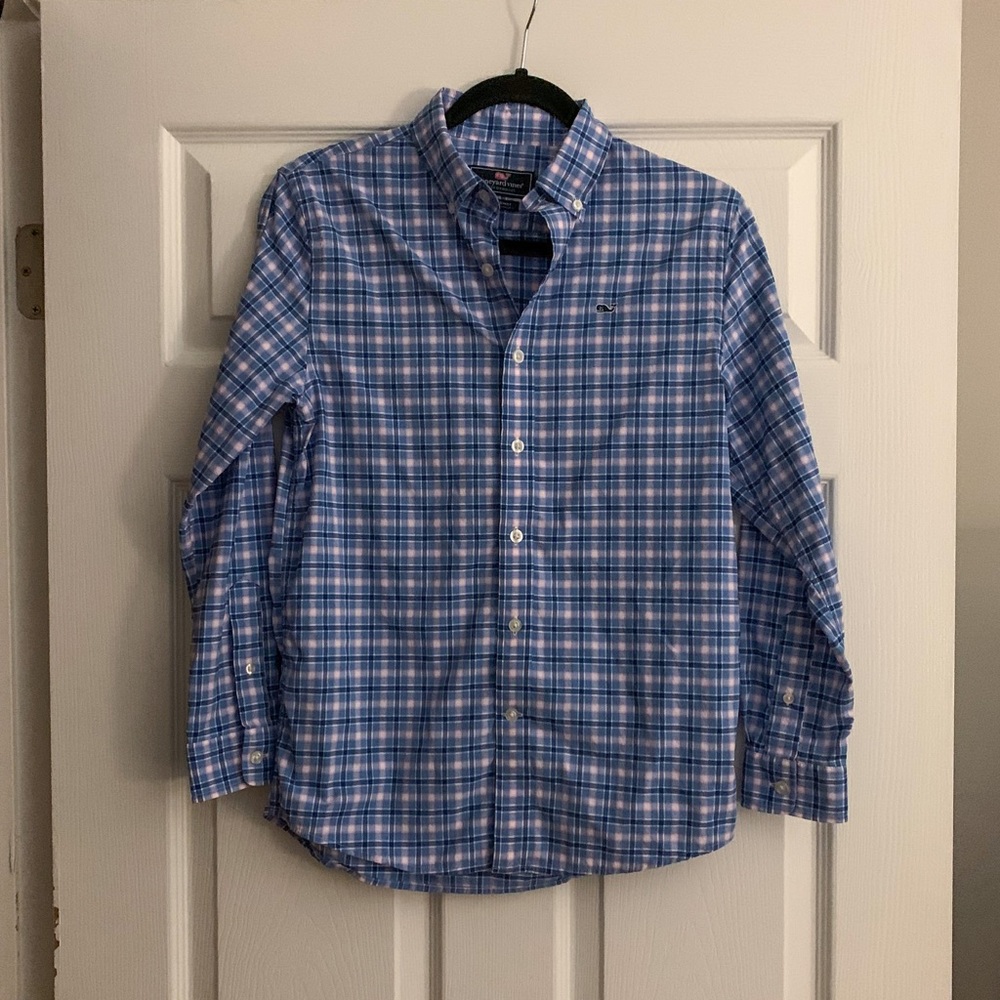 Boys Vineyard Vines Performance Whale Shirt 12-14